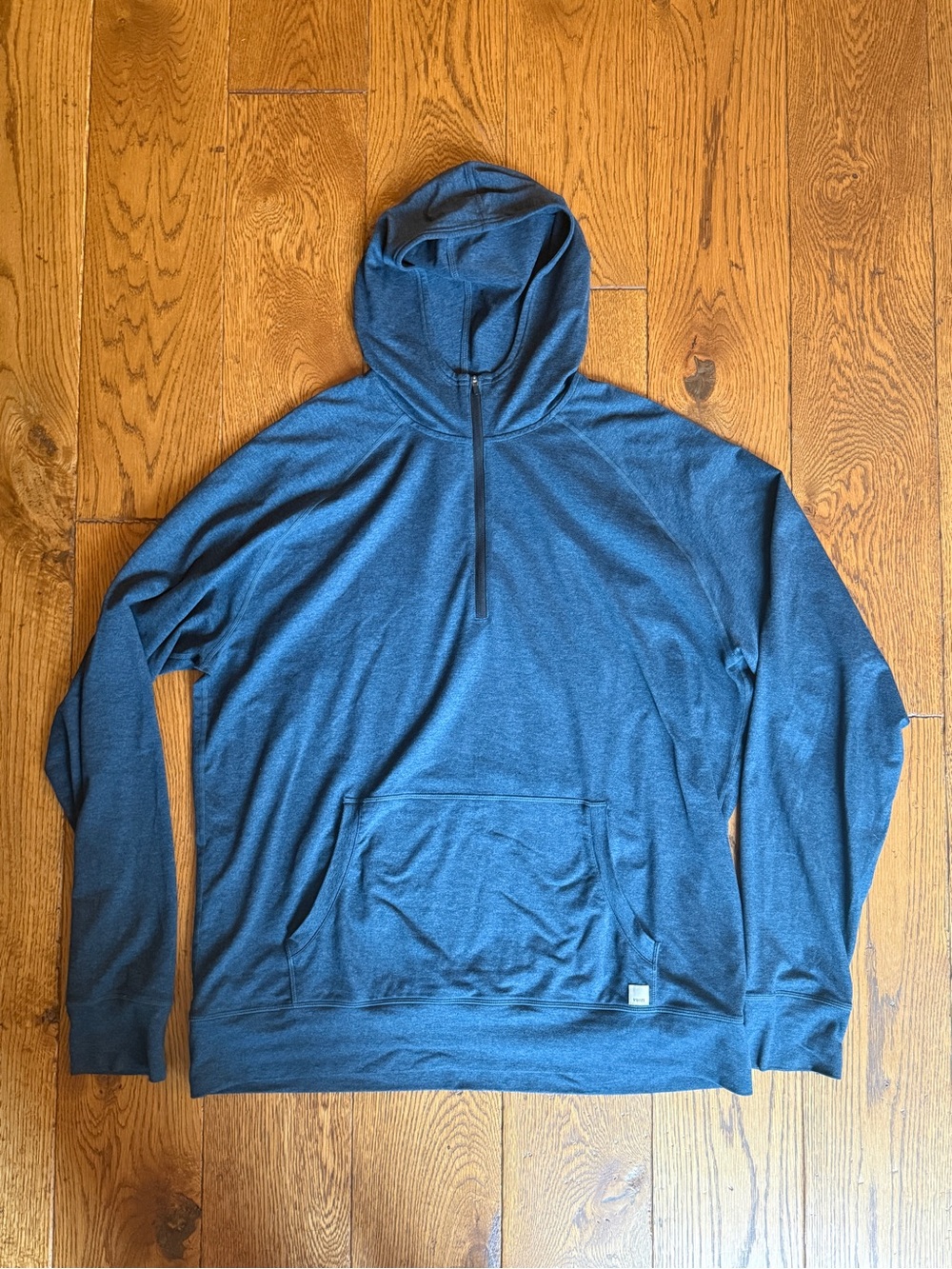 Men's Vuori Slate Blue Hooded Pullover Shirt, XL